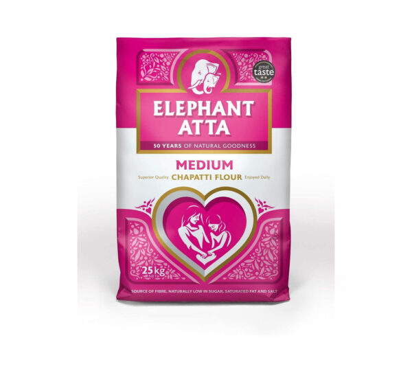 Elephant - Medium Chapatti Flour- (medium atta) - 25kg