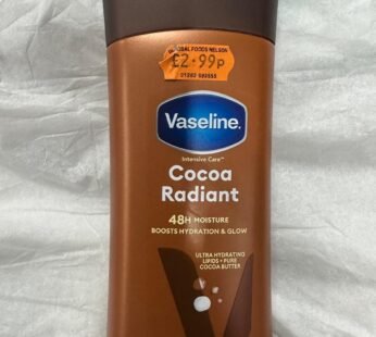 Vaseline Cocoa Radiant Lotion – 48H Moisture with Pure Cocoa Butter for Glowing Skin – 400ml